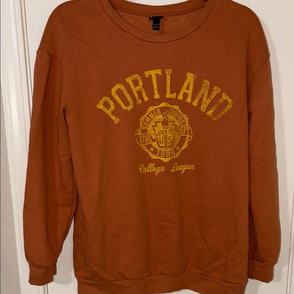 Art Class Orange Portland Crew Neck‎ Sweater